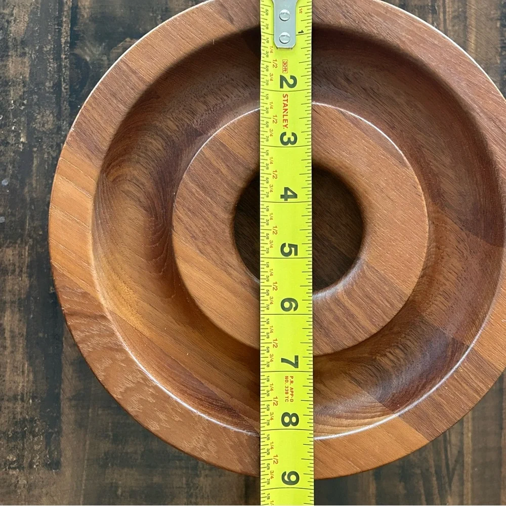 MCM Vintage Dansk Denmark Bent Wood Round 9” Teak Insulated Ice Bucket